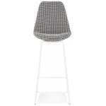 Paris Prix Tabouret De Bar Pied De Poule "Lon" 105cm Blanc