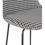 Paris Prix Tabouret De Bar Pied De Poule "Lon" 105cm Noir