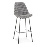 paris prix Tabouret de Bar Pied de Poule "Lon" 115cm Noir