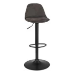 paris prix Tabouret de Bar Réglable Rotatif "Ahmad" 107cm Gris Foncé