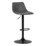paris prix Tabouret de Bar Réglable Rotatif "Donny" 85-105cm Gris Foncé