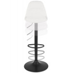 Paris Prix Tabouret De Bar Réglable Rotatif "Rufus" 107cm Blanc