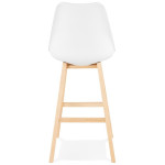 Paris Prix Tabouret De Bar Scandinave "Elise" 112cm Blanc