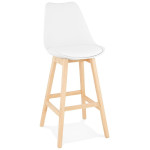 paris prix Tabouret de Bar Scandinave "Elise" 112cm Blanc