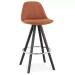 paris prix Tabouret de Bar Scandinave "Miro" 87cm Marron & Noir