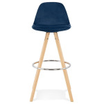 Paris Prix Tabouret De Bar Scandinave "Miro" 97cm Bleu & Naturel