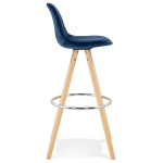 Paris Prix Tabouret De Bar Scandinave "Miro" 97cm Bleu & Naturel