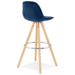 Paris Prix Tabouret De Bar Scandinave "Miro" 97cm Bleu & Naturel