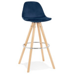 paris prix Tabouret de Bar Scandinave "Miro" 97cm Bleu & Naturel