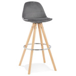 paris prix Tabouret de Bar Scandinave "Miro" 97cm Gris & Naturel