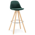 paris prix Tabouret de Bar Scandinave "Miro" 97cm Vert & Naturel