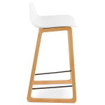 Paris Prix Tabouret De Bar "Sliven" 86cm Blanc & Naturel