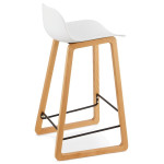 Paris Prix Tabouret De Bar "Sliven" 86cm Blanc & Naturel