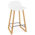 paris prix Tabouret de Bar "Sliven" 86cm Blanc & Naturel