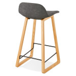 Paris Prix Tabouret De Bar "Talik" 86cm Gris Foncé & Naturel