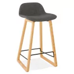paris prix Tabouret de Bar "Talik" 86cm Gris Foncé & Naturel