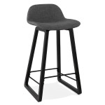 paris prix Tabouret de Bar "Talik" 86cm Gris Foncé & Noir