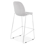 Paris Prix Tabouret De Bar "Tanjan" 111cm Gris & Chromé