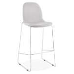 paris prix Tabouret de Bar "Tanjan" 111cm Gris & Chromé