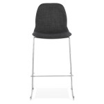 Paris Prix Tabouret De Bar "Tanjan" 111cm Gris Foncé & Chromé