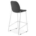 Paris Prix Tabouret De Bar "Tanjan" 111cm Gris Foncé & Chromé