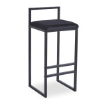 paris prix Tabouret de Bar Velours "Dakota" 80cm Noir