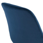 Paris Prix Tabouret De Bar Velours "Minor" 103cm Bleu & Noir