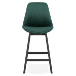 Paris Prix Tabouret De Bar Velours "Minor" 103cm Vert & Noir