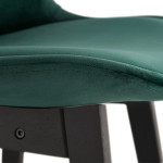 Paris Prix Tabouret De Bar Velours "Minor" 103cm Vert & Noir