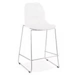 paris prix Tabouret de Bar "Zeland" 101cm Blanc & Chromé