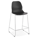 paris prix Tabouret de Bar "Zeland" 101cm Noir & Chromé