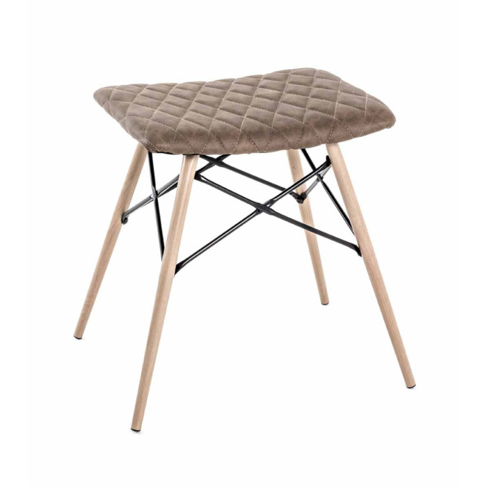 Paris Prix Tabouret Design En Bois "Lexie" 48cm Marron