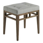 paris prix Tabouret Design en Bois & Tissu "Zapata" 48cm Gris