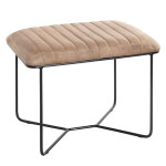 paris prix Tabouret Design en Cuir "Linor" 60cm Marron & Noir