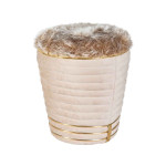 Paris Prix Tabouret Design En Tissu "Doric" 50cm Beige & Or