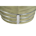 Paris Prix Tabouret Design En Tissu "Doric" 50cm Vert & Gris