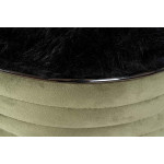 Paris Prix Tabouret Design En Tissu "Doric" 50cm Vert & Gris
