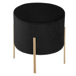 paris prix Tabouret Design en Velours "Living" 40cm Noir & Or