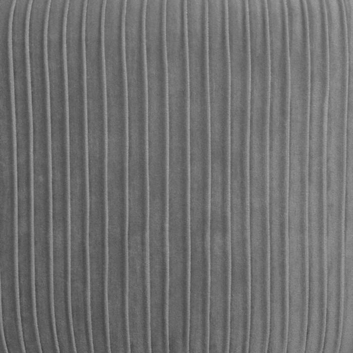 Paris Prix Tabouret Design En Velours "Solaro" 41cm Gris