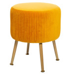 paris prix Tabouret Design en Velours "Solaro" 41cm Jaune