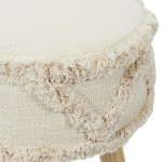 Paris Prix Tabouret Design Ethnique "Mirage" 41cm Blanc