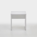 Paris Prix Tabouret Design "Noble" 44cm Blanc Brillant