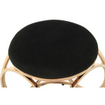 Paris Prix Tabouret Design "Whitney" 45cm Noir & Or Rose