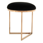 paris prix Tabouret Design "Wynona" 49cm Noir & Or Rose