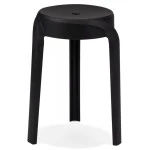 Paris Prix Tabouret Empilable Rond "Barton" 45cm Noir