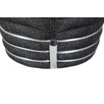 Paris Prix Tabouret En Tissu "Doric" 50cm Anthracite & Argent