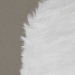 Paris Prix Tabouret Imitation Fourrure "Curtis" 40cm Blanc