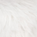 Paris Prix Tabouret Imitation Fourrure "Instants Nature" 42cm Blanc