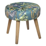 paris prix Tabouret Imprimé en Velours "Sango" 40cm Vert