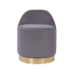 Paris Prix Tabouret Pivotant En Velours "Viktor" 68cm Gris